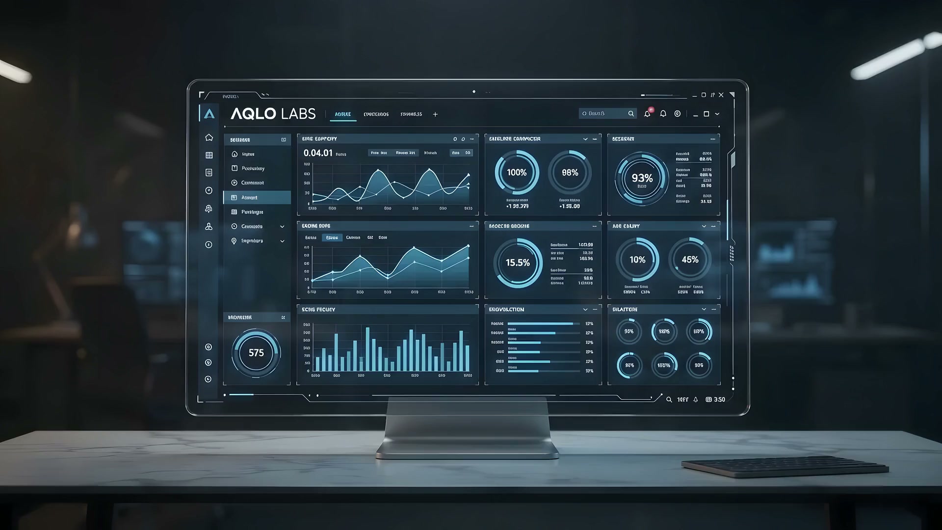 AQLO LABS technical dashboard proof